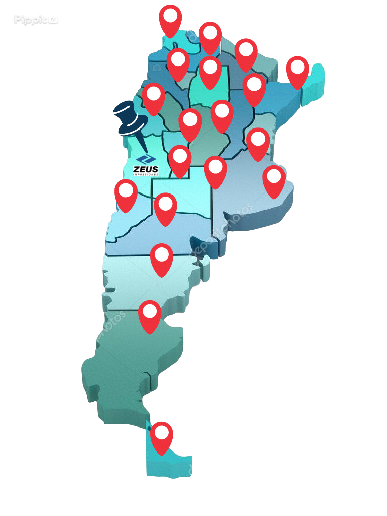 Mapa de envíos Argentina